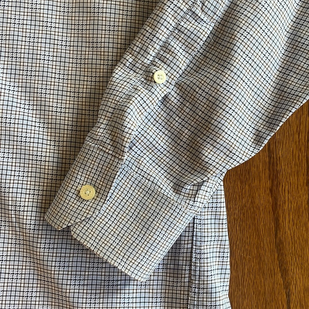 Robert Talbott Plaid Long Sleeve Button Down, Xl - image 5